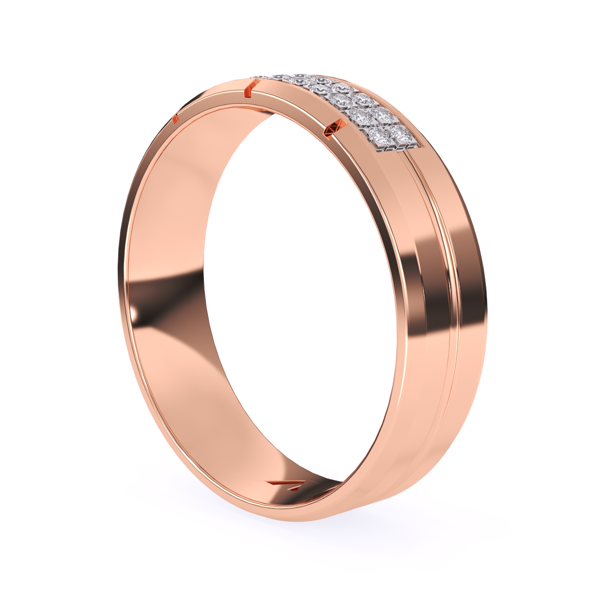Round Diamond Two Row Diamond Ring For Her